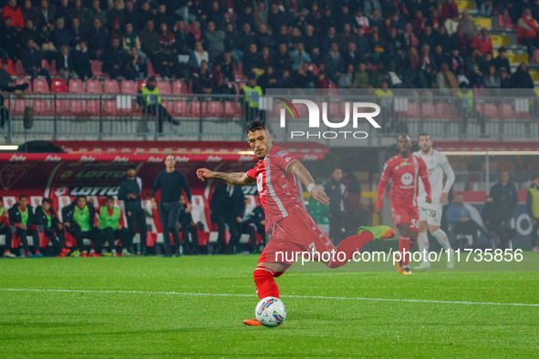 Dany Mota participates in the match between AC Monza and AC Milan, Serie A, at U-Power Stadium in Monza, Italy, on November 2, 2024. 