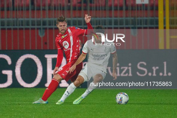 Christian Pulisic participates in the match between AC Monza and AC Milan, Serie A, at U-Power Stadium in Monza, Italy, on November 2, 2024....