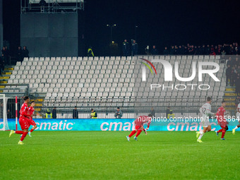 The Milan ultras protest during the AC Monza vs AC Milan Serie A match at U-Power Stadium in Monza, Italy, on November 2, 2024. (