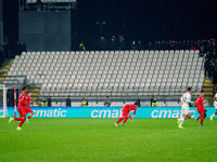 The Milan ultras protest during the AC Monza vs AC Milan Serie A match at U-Power Stadium in Monza, Italy, on November 2, 2024. (