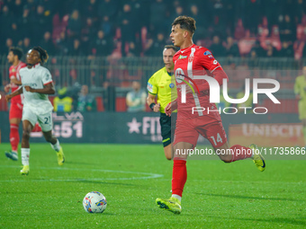 Daniel Maldini participates in the match between AC Monza and AC Milan, Serie A, at U-Power Stadium in Monza, Italy, on November 2, 2024. (