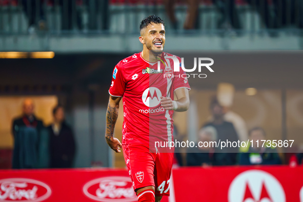 Dany Mota participates in the match between AC Monza and AC Milan, Serie A, at U-Power Stadium in Monza, Italy, on November 2, 2024. 