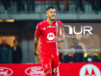 Dany Mota participates in the match between AC Monza and AC Milan, Serie A, at U-Power Stadium in Monza, Italy, on November 2, 2024. (