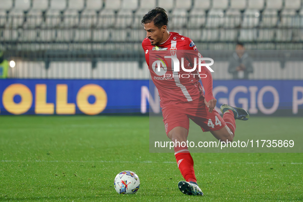 Andrea Carboni participates in the match between AC Monza and AC Milan, Serie A, at U-Power Stadium in Monza, Italy, on November 2, 2024. 