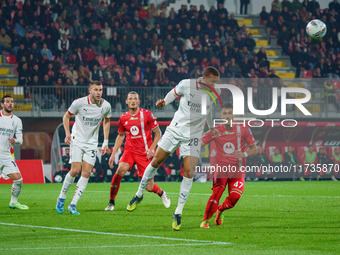 Malick Thiaw participates in the match between AC Monza and AC Milan, Serie A, at U-Power Stadium in Monza, Italy, on November 2, 2024. (