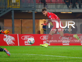 Daniel Maldini participates in the match between AC Monza and AC Milan, Serie A, at U-Power Stadium in Monza, Italy, on November 2, 2024. (