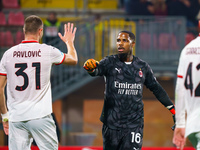 Mike Maignan participates in the match between AC Monza and AC Milan, Serie A, at U-Power Stadium in Monza, Italy, on November 2, 2024. (