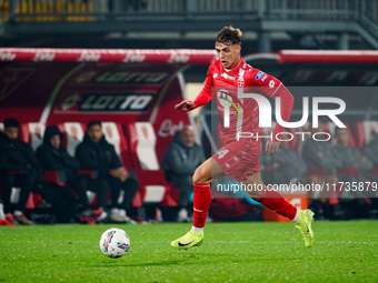 Daniel Maldini participates in the match between AC Monza and AC Milan, Serie A, at U-Power Stadium in Monza, Italy, on November 2, 2024. (