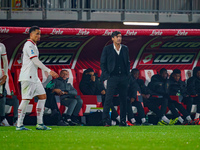 Paulo Fonseca is the head coach of AC Milan during the match between AC Monza and AC Milan in Serie A at U-Power Stadium in Monza, Italy, on...