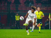 Samuel Chukwueze participates in the match between AC Monza and AC Milan, Serie A, at U-Power Stadium in Monza, Italy, on November 2, 2024....