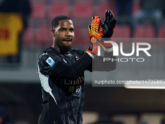 Mike Maignan participates in the match between AC Monza and AC Milan, Serie A, at U-Power Stadium in Monza, Italy, on November 2, 2024. (