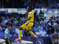 Ademola Lookman of Atalanta BC celebrates after scoring during the Serie A match between SSC Napoli and Atalanta BC at Stadio Diego Armando...