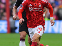 Alex Moreno of Nottingham Forest is in action during the Premier League match between Nottingham Forest and West Ham United at the City Grou...