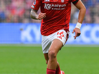 Nicolas Dominguez of Nottingham Forest is in action during the Premier League match between Nottingham Forest and West Ham United at the Cit...