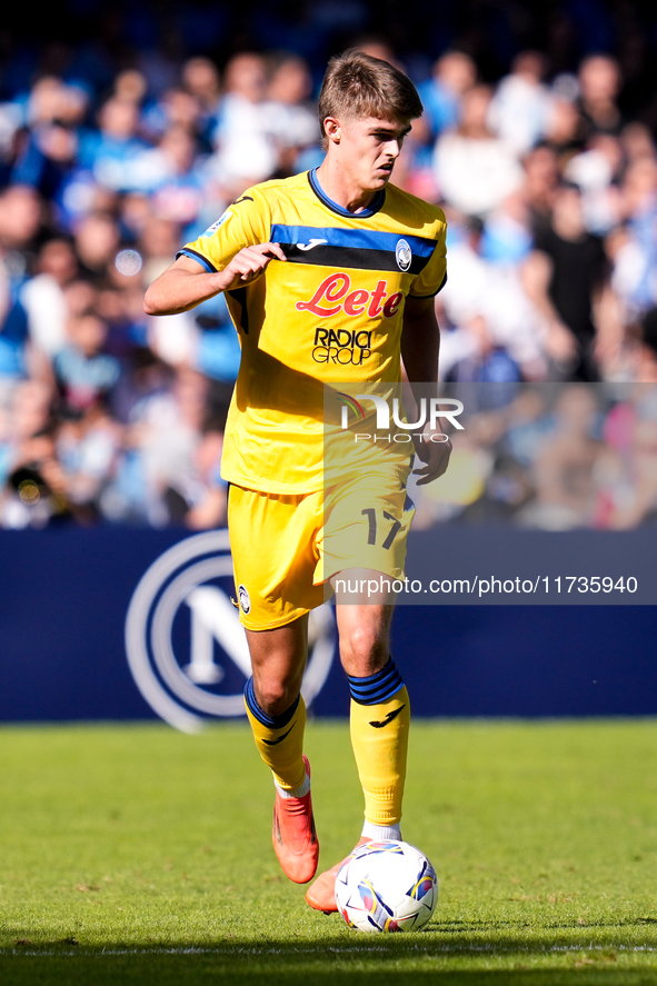 Charles De Ketelaere of Atalanta BC during the serie Serie A Enilive match between SSC Napoli and Atalanta BC at Stadio Diego Armando Marado...