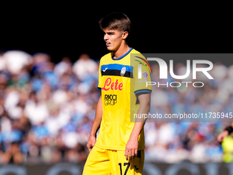 Charles De Ketelaere of Atalanta BC looks on during the serie Serie A Enilive match between SSC Napoli and Atalanta BC at Stadio Diego Arman...