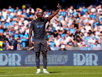 Romelu Lukaku of SSC Napoli gestures during the serie Serie A Enilive match between SSC Napoli and Atalanta BC at Stadio Diego Armando Marad...