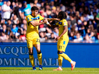 Ademola Lookman of Atalanta BC celebrates after scoring first goal during the serie Serie A Enilive match between SSC Napoli and Atalanta BC...