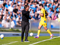 Antonio Conte Head Coach of SSC Napoli gestures during the serie Serie A Enilive match between SSC Napoli and Atalanta BC at Stadio Diego Ar...