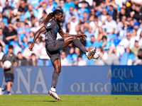 Andre-Frank Zambo Anguissa of SSC Napoli controls the ball during the serie Serie A Enilive match between SSC Napoli and Atalanta BC at Stad...