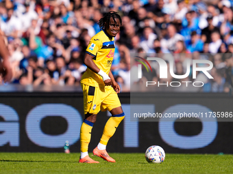 Ademola Lookman of Atalanta BC during the serie Serie A Enilive match between SSC Napoli and Atalanta BC at Stadio Diego Armando Maradona on...