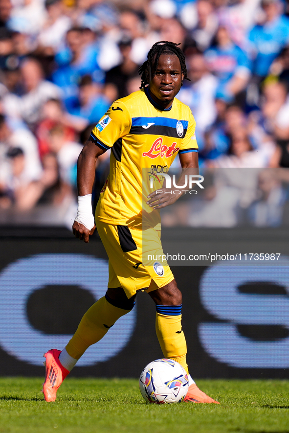 Ademola Lookman of Atalanta BC during the serie Serie A Enilive match between SSC Napoli and Atalanta BC at Stadio Diego Armando Maradona on...