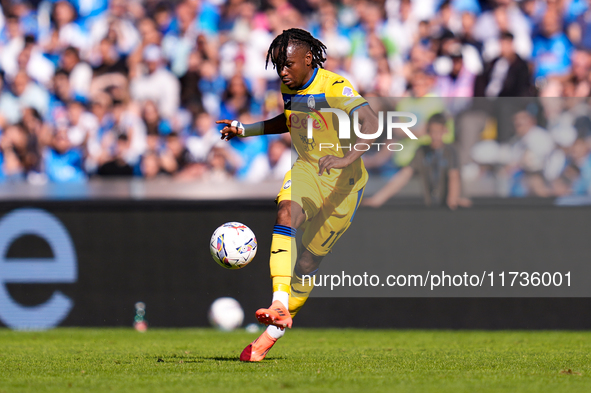 Ademola Lookman of Atalanta BC during the serie Serie A Enilive match between SSC Napoli and Atalanta BC at Stadio Diego Armando Maradona on...