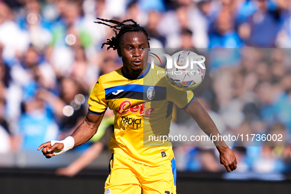 Ademola Lookman of Atalanta BC during the serie Serie A Enilive match between SSC Napoli and Atalanta BC at Stadio Diego Armando Maradona on...