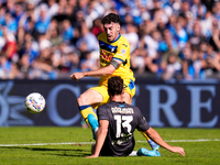 Matteo Ruggeri of Atalanta BC and Amir Rrahmani of SSC Napoli compete for the ball during the serie Serie A Enilive match between SSC Napoli...