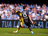 Ademola Lookman of Atalanta BC scores second goal during the serie Serie A Enilive match between SSC Napoli and Atalanta BC at Stadio Diego...