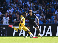 Ademola Lookman of Atalanta B.C. scores the goal for 0-2 during the 11th day of the Serie A Championship between S.S.C. Napoli and Atalanta...