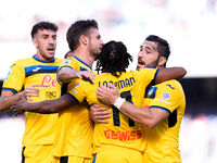 Ademola Lookman of Atalanta BC celebrates after scoring second goal during the serie Serie A Enilive match between SSC Napoli and Atalanta B...