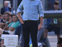 Gian Piero Gasperini coaches Atalanta B.C. during the 11th day of the Serie A Championship between S.S.C. Napoli and Atalanta B.C. at the Di...