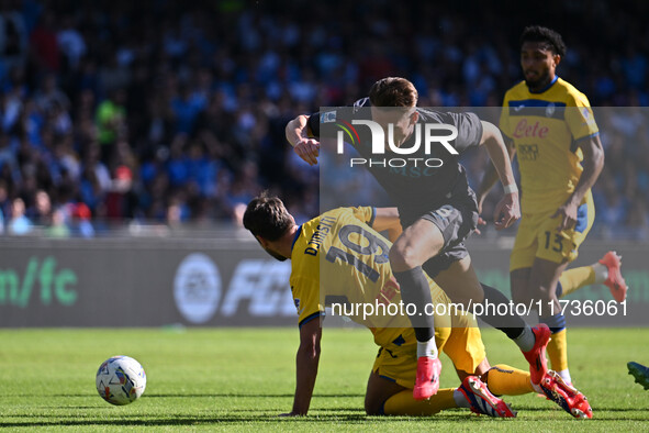 Berat Djimsiti of Atalanta B.C. and Scott McTominay of S.S.C. Napoli are in action during the 11th day of the Serie A Championship between S...