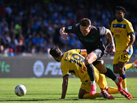 Berat Djimsiti of Atalanta B.C. and Scott McTominay of S.S.C. Napoli are in action during the 11th day of the Serie A Championship between S...