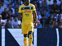 Ademola Lookman of Atalanta B.C. celebrates after scoring the goal of 0-1 during the 11th day of the Serie A Championship between S.S.C. Nap...