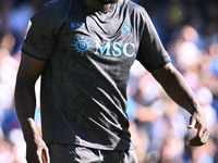 Romelu Lukaku of S.S.C. Napoli plays during the 11th day of the Serie A Championship between S.S.C. Napoli and Atalanta B.C. at the Diego Ar...