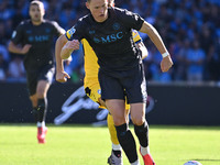 Scott McTominay of S.S.C. Napoli is in action during the 11th day of the Serie A Championship between S.S.C. Napoli and Atalanta B.C. at the...