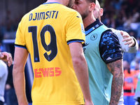 Berat Djimsiti of Atalanta B.C. and Pasquale Mazzocchi of S.S.C. Napoli participate in the 11th day of the Serie A Championship between S.S....