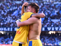 Mateo Retegui of Atalanta B.C. celebrates after scoring the goal to make it 0-3 during the 11th day of the Serie A Championship between S.S....