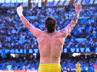 Mateo Retegui of Atalanta B.C. celebrates after scoring the goal to make it 0-3 during the 11th day of the Serie A Championship between S.S....