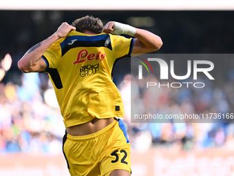 Mateo Retegui of Atalanta B.C. celebrates after scoring the goal to make it 0-3 during the 11th day of the Serie A Championship between S.S....