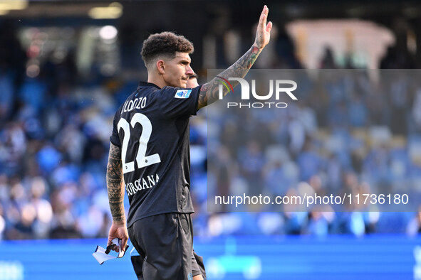 Giovanni Di Lorenzo of S.S.C. Napoli participates in the 11th day of the Serie A Championship between S.S.C. Napoli and Atalanta B.C. at the...