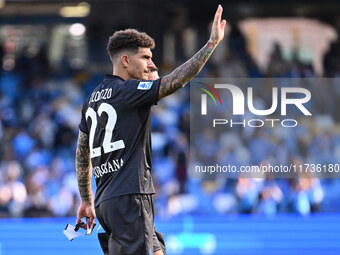 Giovanni Di Lorenzo of S.S.C. Napoli participates in the 11th day of the Serie A Championship between S.S.C. Napoli and Atalanta B.C. at the...