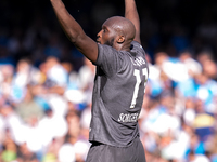 Romelu Lukaku of SSC Napoli looks dejected during the serie Serie A Enilive match between SSC Napoli and Atalanta BC at Stadio Diego Armando...