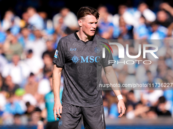 Scott McTominay of SSC Napoli looks on during the serie Serie A Enilive match between SSC Napoli and Atalanta BC at Stadio Diego Armando Mar...