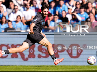 Khvicha Kvaratskhelia of SSC Napoli during the serie Serie A Enilive match between SSC Napoli and Atalanta BC at Stadio Diego Armando Marado...