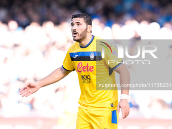 Sead Kolasinac of Atalanta BC looks on during the serie Serie A Enilive match between SSC Napoli and Atalanta BC at Stadio Diego Armando Mar...