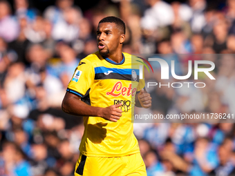 Isak Hien of Atalanta BC looks on during the serie Serie A Enilive match between SSC Napoli and Atalanta BC at Stadio Diego Armando Maradona...