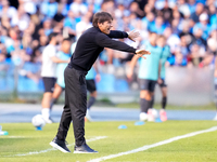 Antonio Conte Head Coach of SSC Napoli celebrate after the victory of Scudetto during the serie Serie A Enilive match between SSC Napoli and...